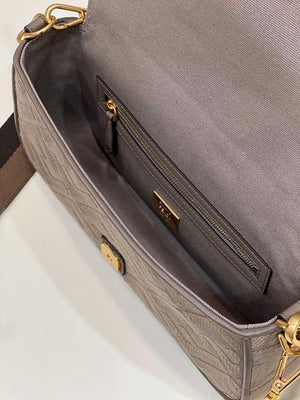 Fendi 8BR600 Baguette Medium Brown bag with FF embroidery - Default Title - View 9