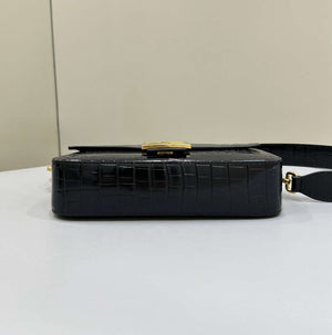 Fendi 8BR600 Baguette Medium Crocodile leather 8628 bag Black - Default Title - View 8