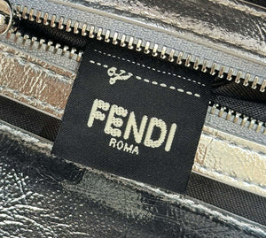 Fendi 8BR600 Baguette Medium Silver leather 0135 bag - Default Title - View 6