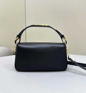 Fendi 8BR600 Baguette Medium Black leather 8629 bag Black - Default Title - View 3