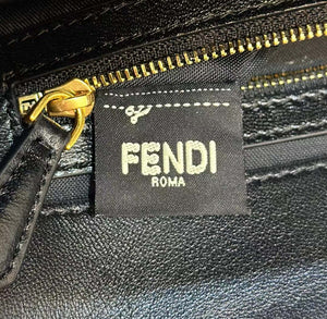 Fendi 8BR600 Baguette Medium Black leather 8629 bag Black - Default Title - View 10