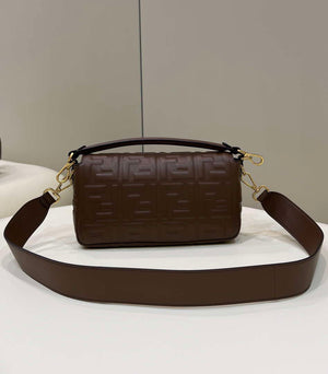 Fendi 8BR600 Baguette Medium Dark brown leather 0135M bag - Default Title - View 2