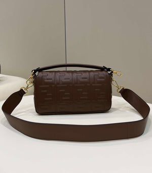 Fendi 8BR600 Baguette Medium Dark Brown leather 0135M bag - Default Title - View 2
