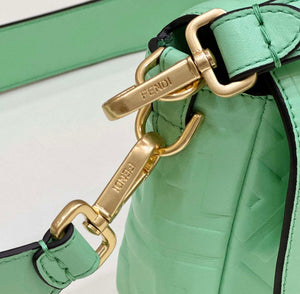 Fendi 8BR600 Baguette Medium Green leather 0135M bag - Default Title - View 5