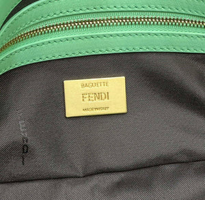 Fendi 8BR600 Baguette Medium Green leather 0135M bag - Default Title - View 6