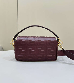 Fendi 8BR600 Baguette Medium leather 0135M bag Wine Red - Default Title - View 6