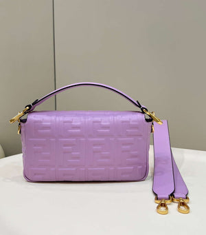 Fendi 8BR600 Baguette Medium leather 0135M bag Purple - Default Title - View 2
