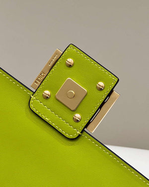 Fendi 8BR600 Baguette Medium Lemon green leather 0135M bag - Default Title - View 5