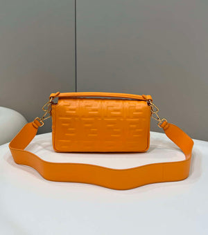 Fendi 8BR600 Baguette Medium Orange leather 0135M bag - Default Title - View 2