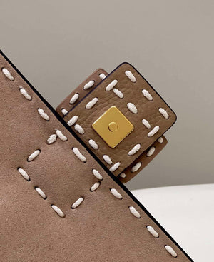 Fendi 8BR600 Baguette Medium Re-Edition bag in camel lam¨¦ sheepskin - Default Title - View 5