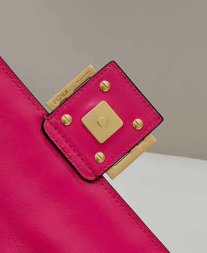 Fendi 8BR600 Baguette Medium Rose Red leather 0135M bag - Default Title - View 5