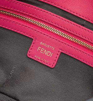 Fendi 8BR600 Baguette Medium Rose Red leather 0135M bag - Default Title - View 6