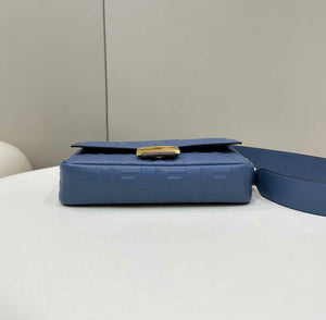 Fendi 8BR600 Baguette Medium Royal Blue leather 0135M bag - Default Title - View 3