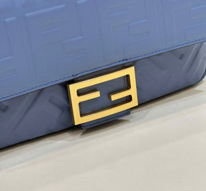 Fendi 8BR600 Baguette Medium Royal Blue leather 0135M bag - Default Title - View 4