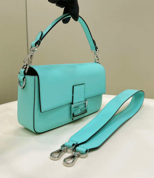 Fendi 8BR600 Baguette Medium Tiffany Blue leather 80128 bag - Default Title - View 3
