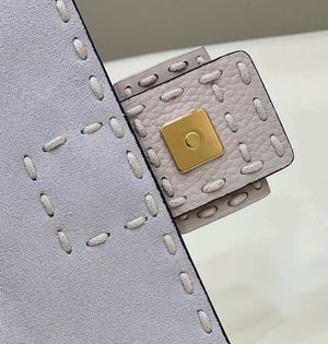 Fendi 8BR600 Baguette White full grain leather bag 8393 - Default Title - View 4
