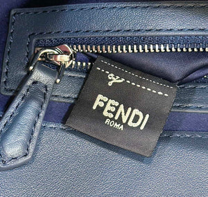 Fendi 8BR600 Medium Baguette Dark and mid blue sequin and leather bag 8601 - Default Title - View 7