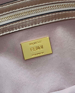 Fendi 8BR600 Medium Baguette Pink and Gold sequin and leather bag 8582 - Default Title - View 11
