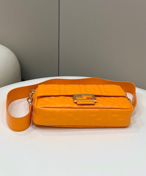 Fendi 8BR771 Baguette Large Orange leather 0135 bag - Default Title - View 3