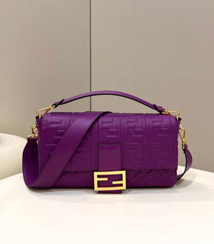 Fendi 8BR771 Baguette Purple leather bag - Default Title - View 5