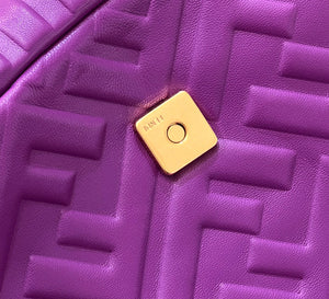 Fendi 8BR771 Baguette Purple leather bag - Default Title - View 9