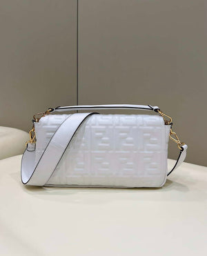 Fendi 8BR771 Baguette Large White leather bag - Default Title - View 2