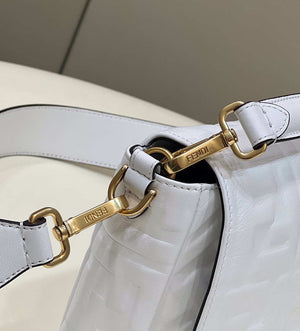 Fendi 8BR771 Baguette Large White leather bag - Default Title - View 5