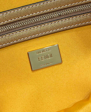Fendi 8BR792 Medium Baguette 1997 Gold Satin Bag with Sequins 8528 - Default Title - View 7