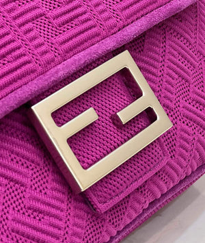 Fendi 8BR793 Midi Baguette Chain FF Fabric Bag Purple - Default Title - View 6