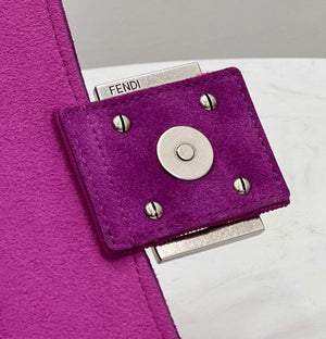 Fendi 8BR793 Midi Baguette Chain FF Fabric Bag Purple - Default Title - View 7