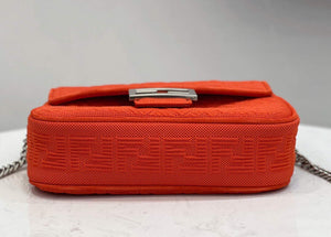 Fendi 8BR793 Midi Baguette Chain FF Fabric Bag Red - Default Title - View 4