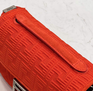 Fendi 8BR793 Midi Baguette Chain FF Fabric Bag Red - Default Title - View 5