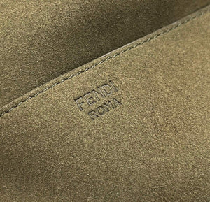 Fendi 8BR793 Midi Baguette Chain FF Fabric Bag Green - Default Title - View 8