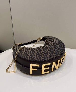 Fendi 8BR798 Fendigraphy Medium 80056L Brown leather Bag - Default Title - View 3