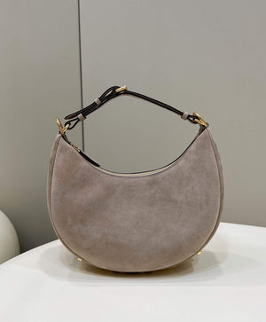 Fendi 8BR798 Fendigraphy Small 80056M Khaki Sheep Gold leather Bag - Default Title - View 1