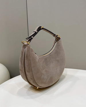 Fendi 8BR798 Fendigraphy Small 80056M Khaki Sheep Gold leather Bag - Default Title - View 2