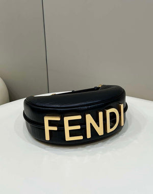 Fendi 8BR798 Fendigraphy Small Black Crocodile leather bag - Default Title - View 6