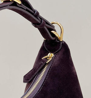 Fendi 8BR798 Fendigraphy Small Coffee suede bag - Default Title - View 4