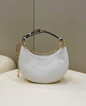 Fendi 8BR798 Fendigraphy Small White leather bag 80056M White - Default Title - View 7