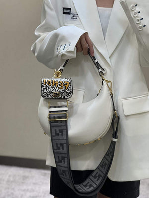 Fendi 8BR798 Fendigraphy Small White leather bag 80056M White - Default Title - View 10