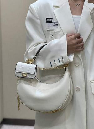 Fendi 8BR798 Fendigraphy Small White leather bag 80056M White - Default Title - View 12