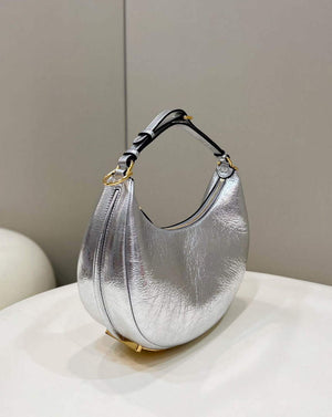 Fendi 8BR798 Fendigraphy Small White leather bag 80056M Silver - Default Title - View 2