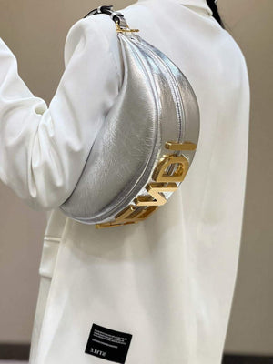 Fendi 8BR798 Fendigraphy Small White leather bag 80056M Silver - Default Title - View 3