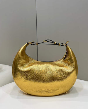 Fendi 8BR799 Fendigraphy Medium Gold laminated leather bag - Default Title - View 1