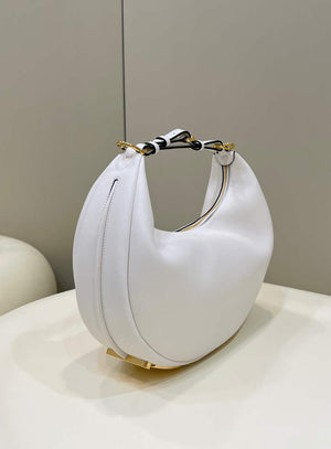 Fendi 8BR799 Fendigraphy Medium White laminated leather bag - Default Title - View 2