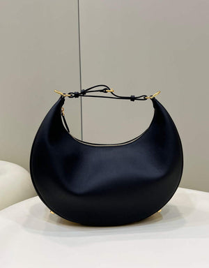 Fendi 8BR799 Fendigraphy Medium Black laminated leather bag - Default Title - View 1