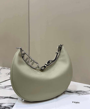 Fendi 8BR799 Fendigraphy Medium Green laminated leather bag 80136L - Default Title - View 1