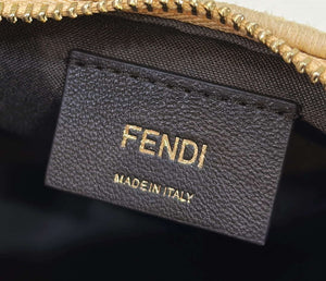 Fendi 8BR799 Fendigraphy Medium Natural Raffia and Brown leather bag - Default Title - View 6