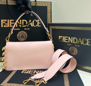 Fendi 8BR801 Baguette brooch Fendace Pink leather 8563 bag - Default Title - View 2