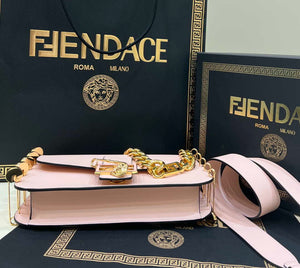 Fendi 8BR801 Baguette brooch Fendace Pink leather 8563 bag - Default Title - View 5
